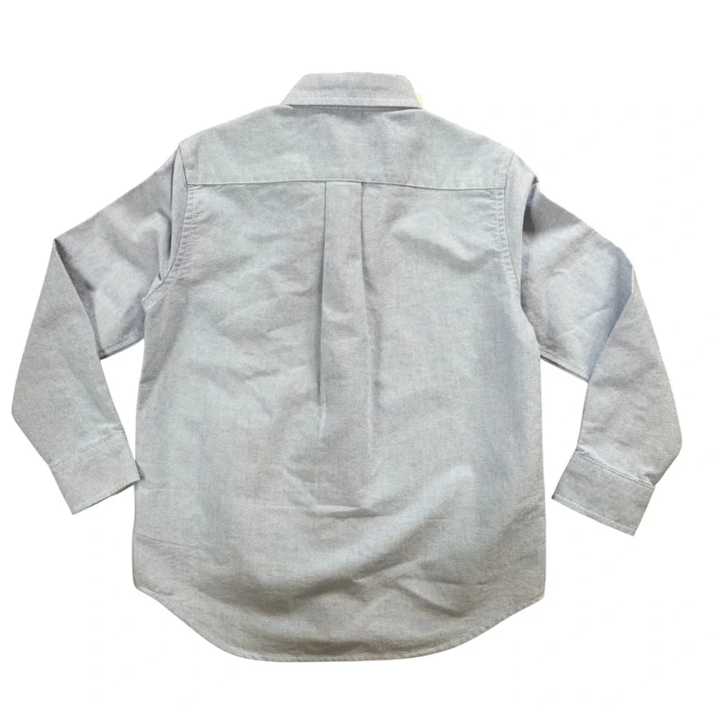 NWT Ralph Lauren Boys Blue Cotton Oxford Long Sleeve Button Down Shirt Size 5